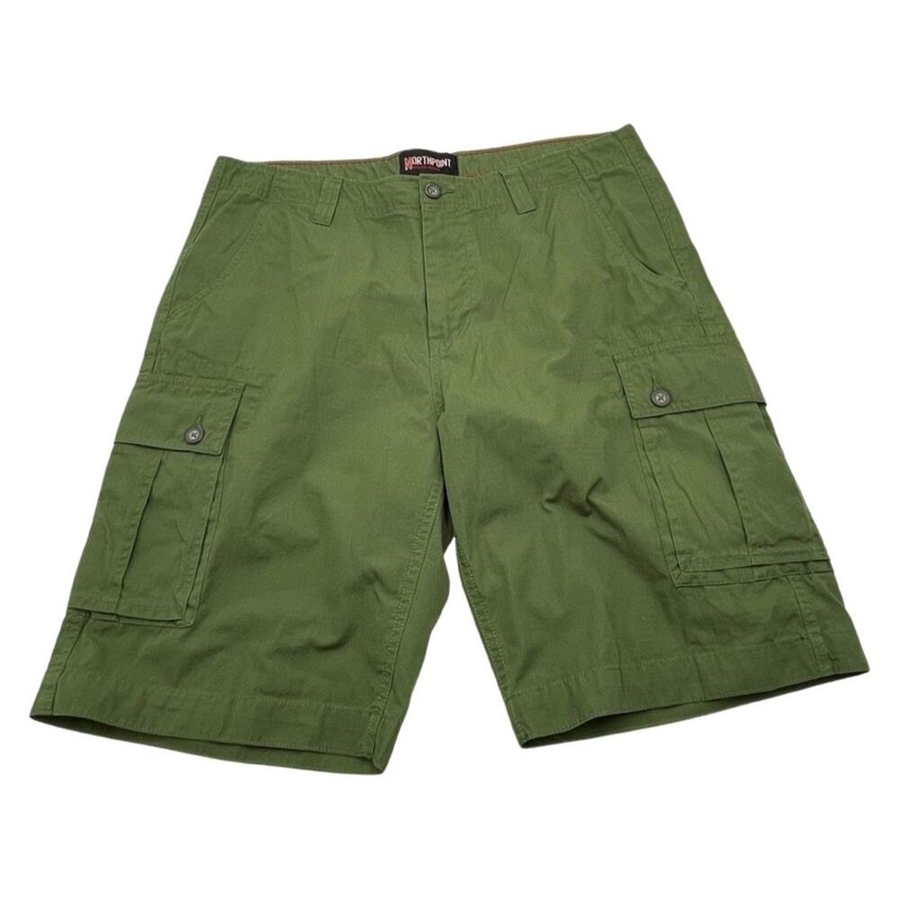 Northpoint Mens size 38 Green Cotton Ripstop Cargo Shorts